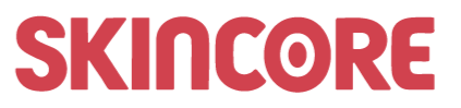 Red 'SKINCORE' logo on a white background